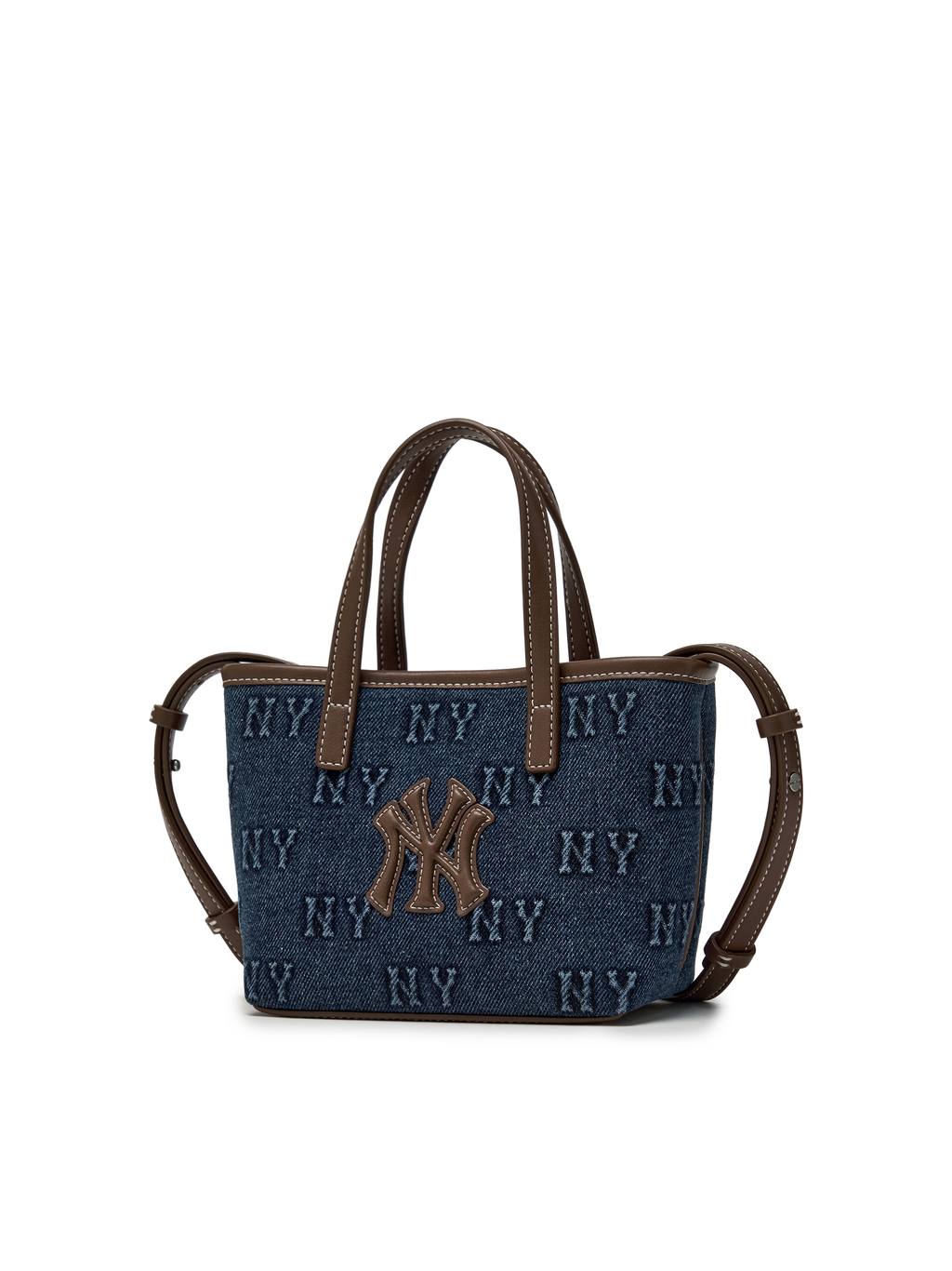 MLB Korea Classic Monogram Denim Embo Mini Cross Bag