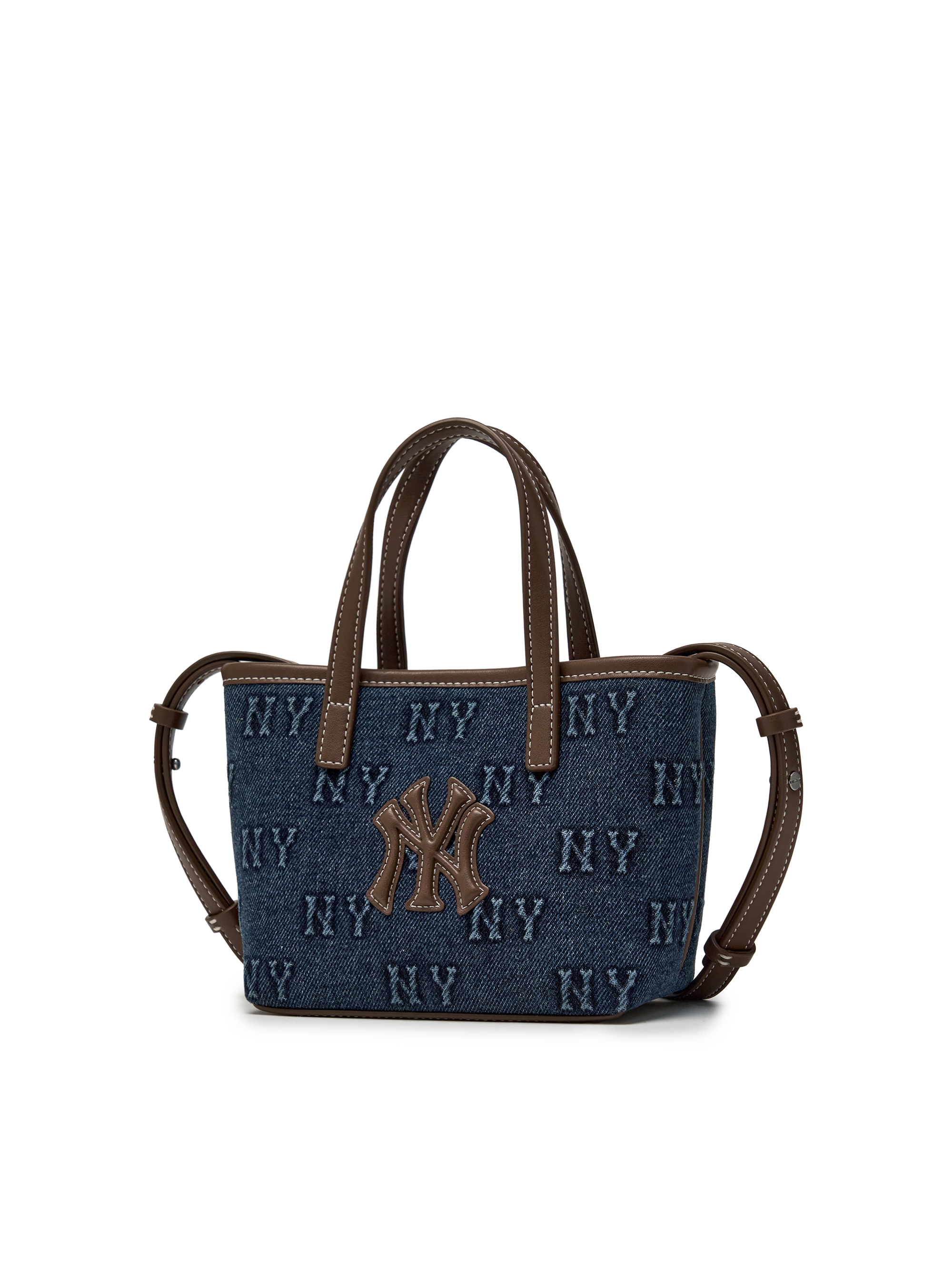 MLB Korea Classic Monogram Denim Embo Mini Cross Bag