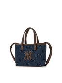 MLB Korea Classic Monogram Denim Embo Mini Cross Bag
