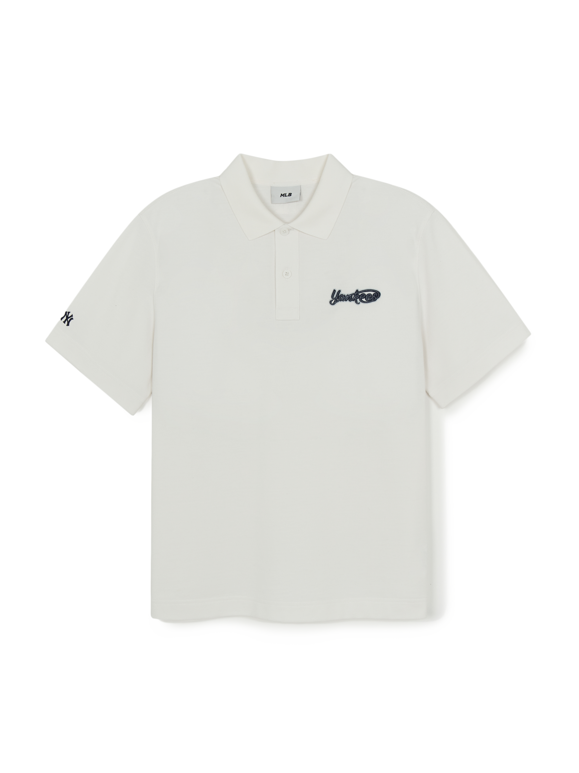 MLB Korea Varsity Small Cursive Over Fit Polo T-Shirts