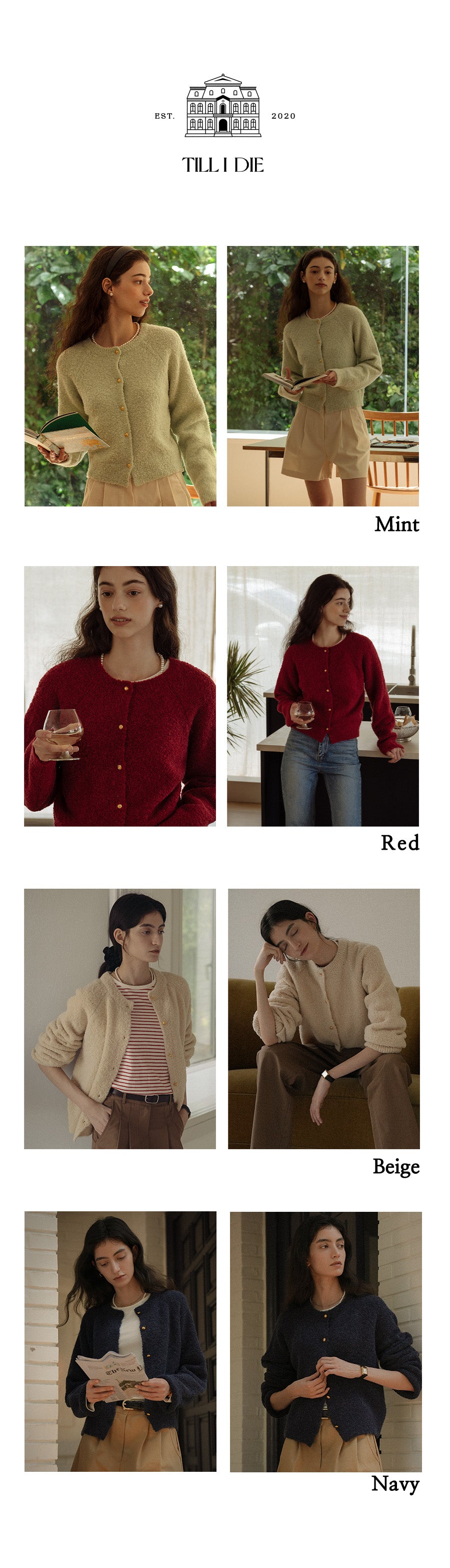 Tillidie Alpaca candy cardigan Red