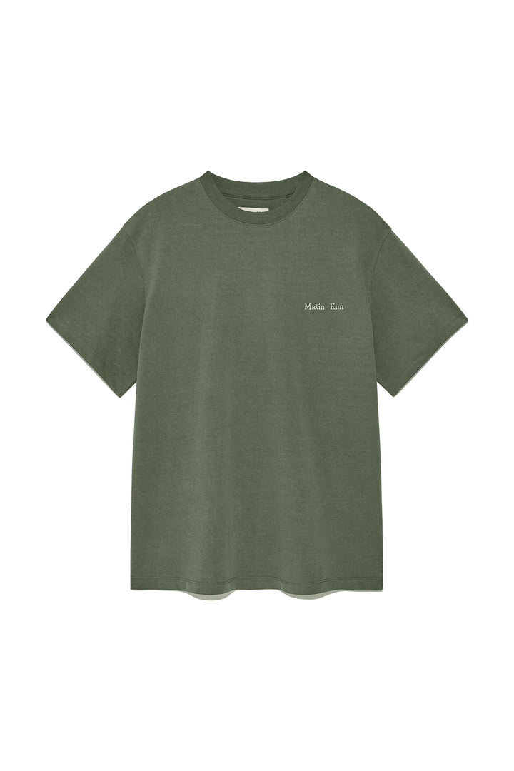 Matinkim Vintage Washed Logo Top For Women IN Khaki