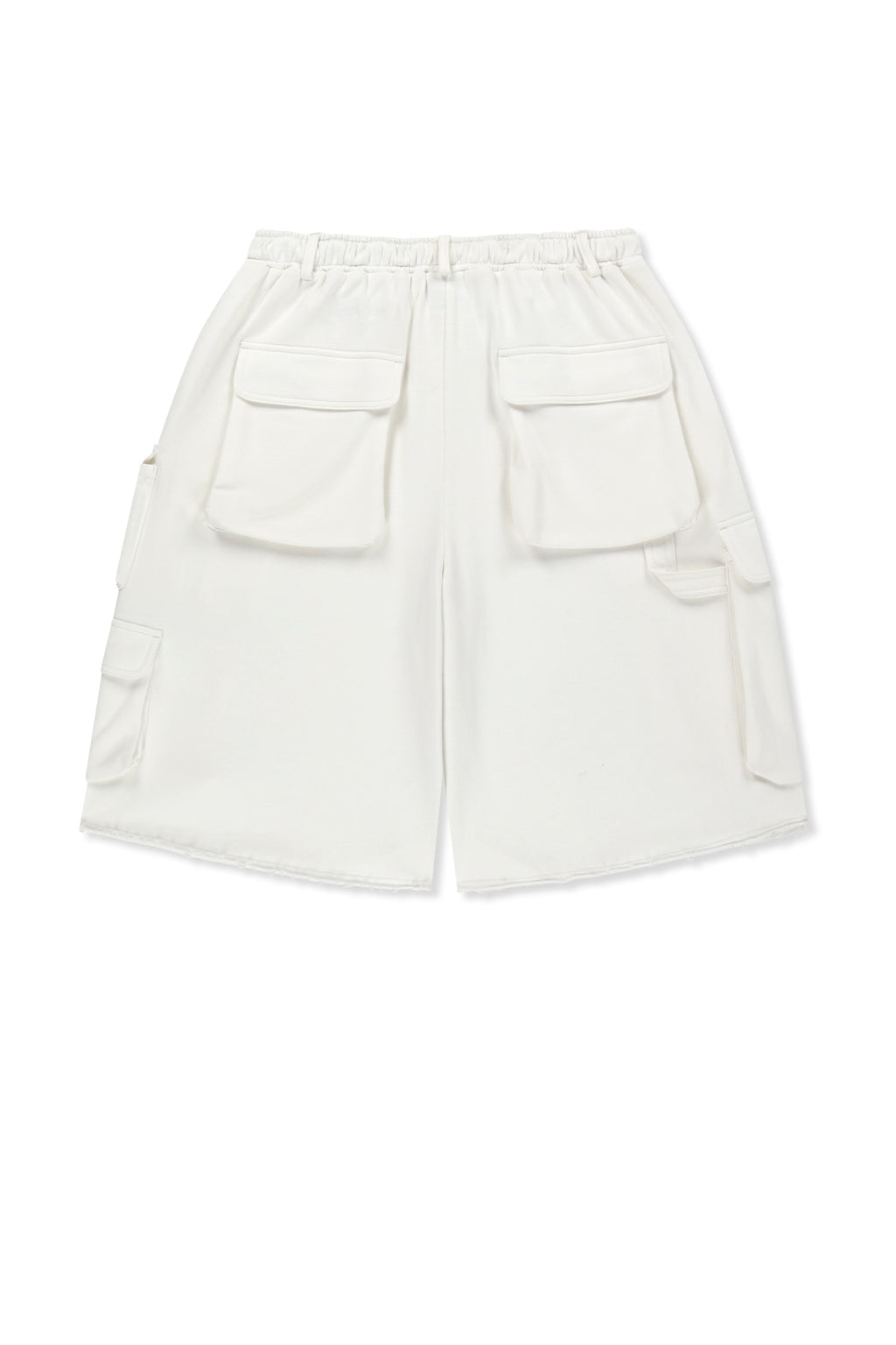 Matinkim Terry Utility Pocket Bermuda Pants IN White