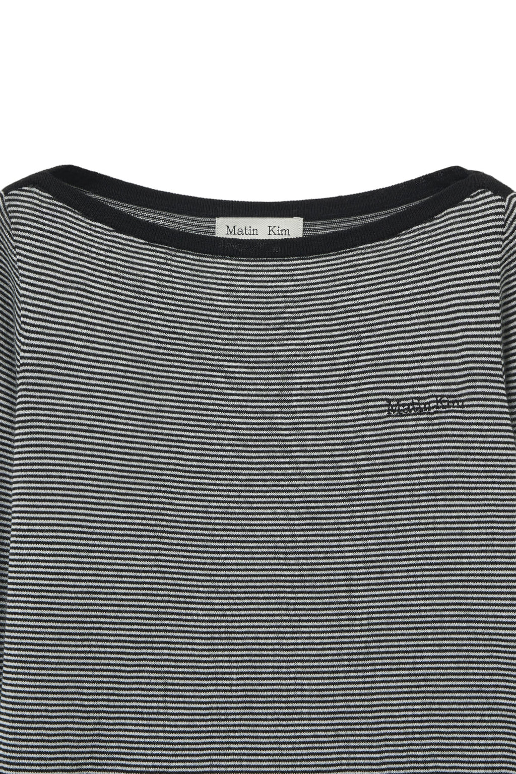 Matinkim Essential Boat Neck Knit Top IN Black