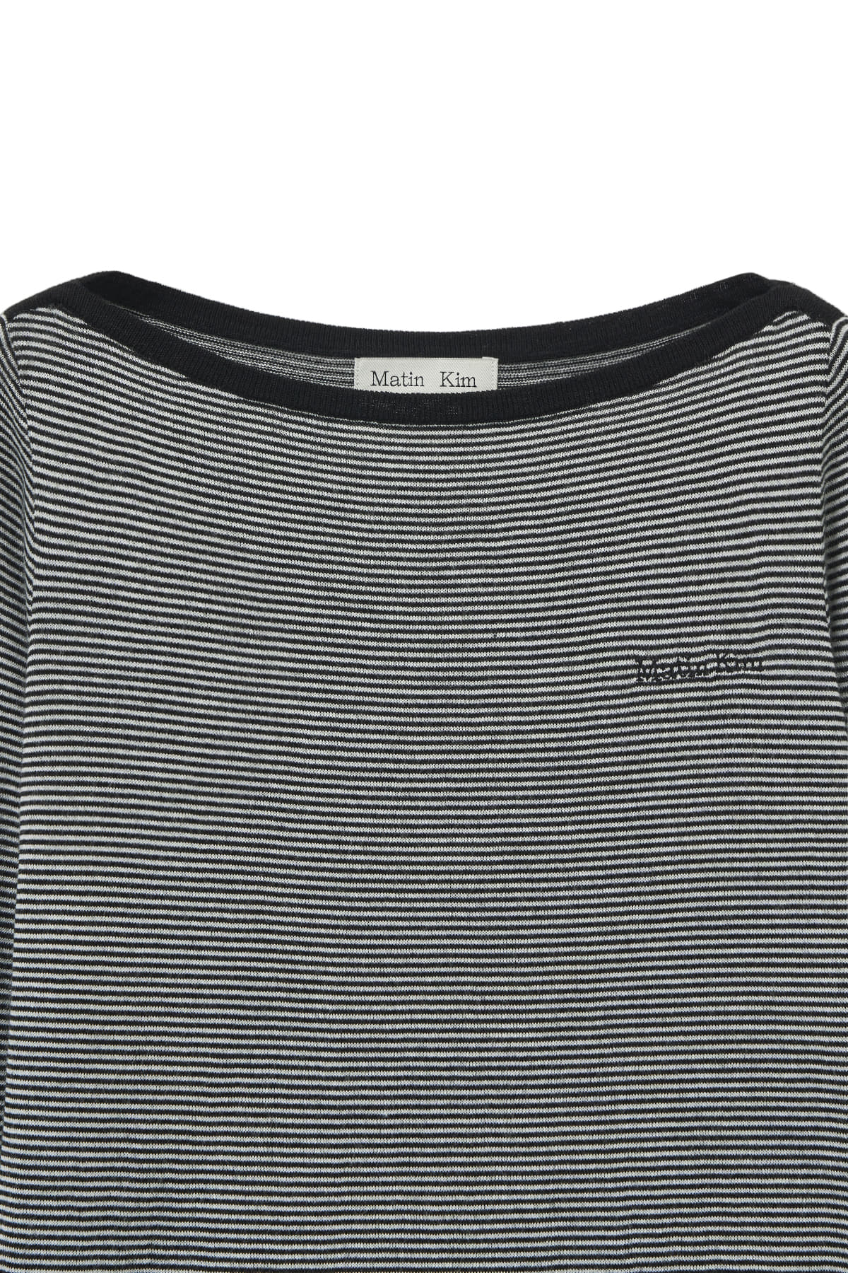 Matinkim Essential Boat Neck Knit Top IN Black