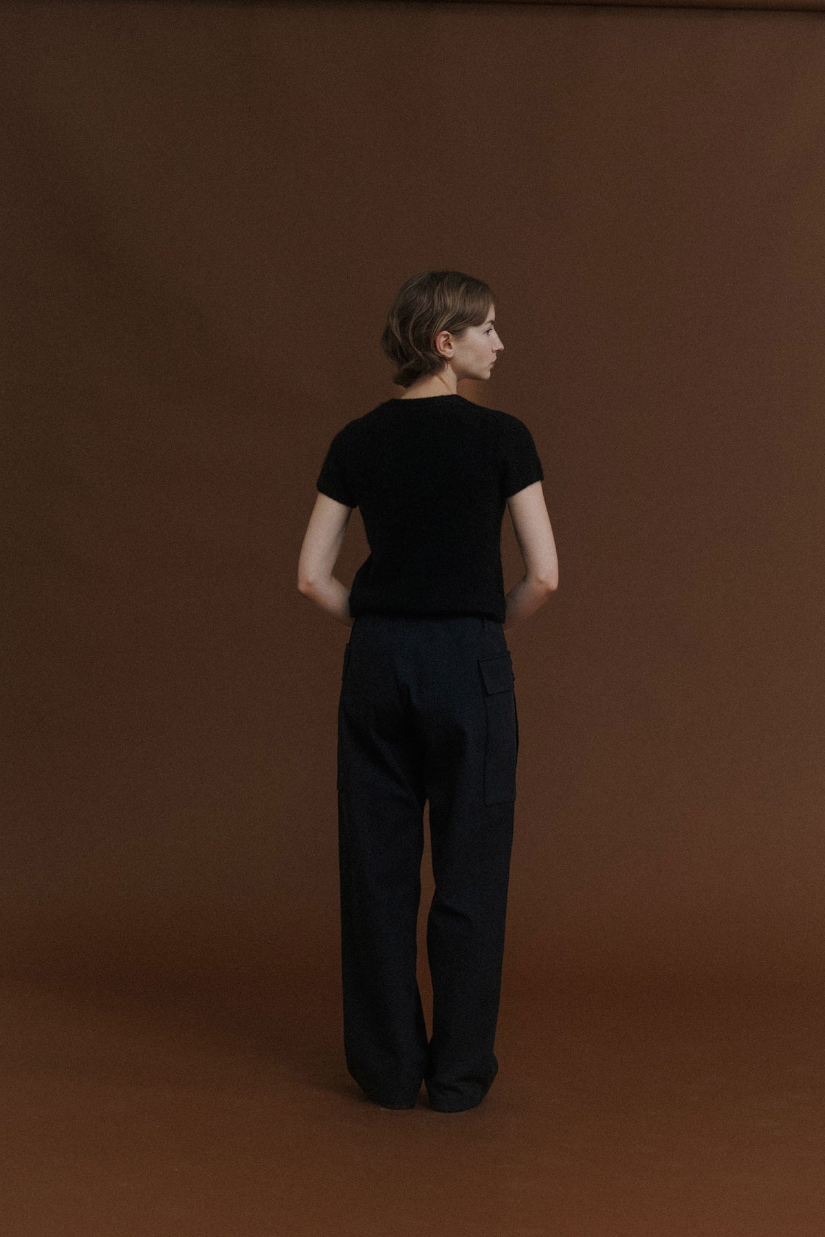 Nothing Written Washed cargo pants (Black)