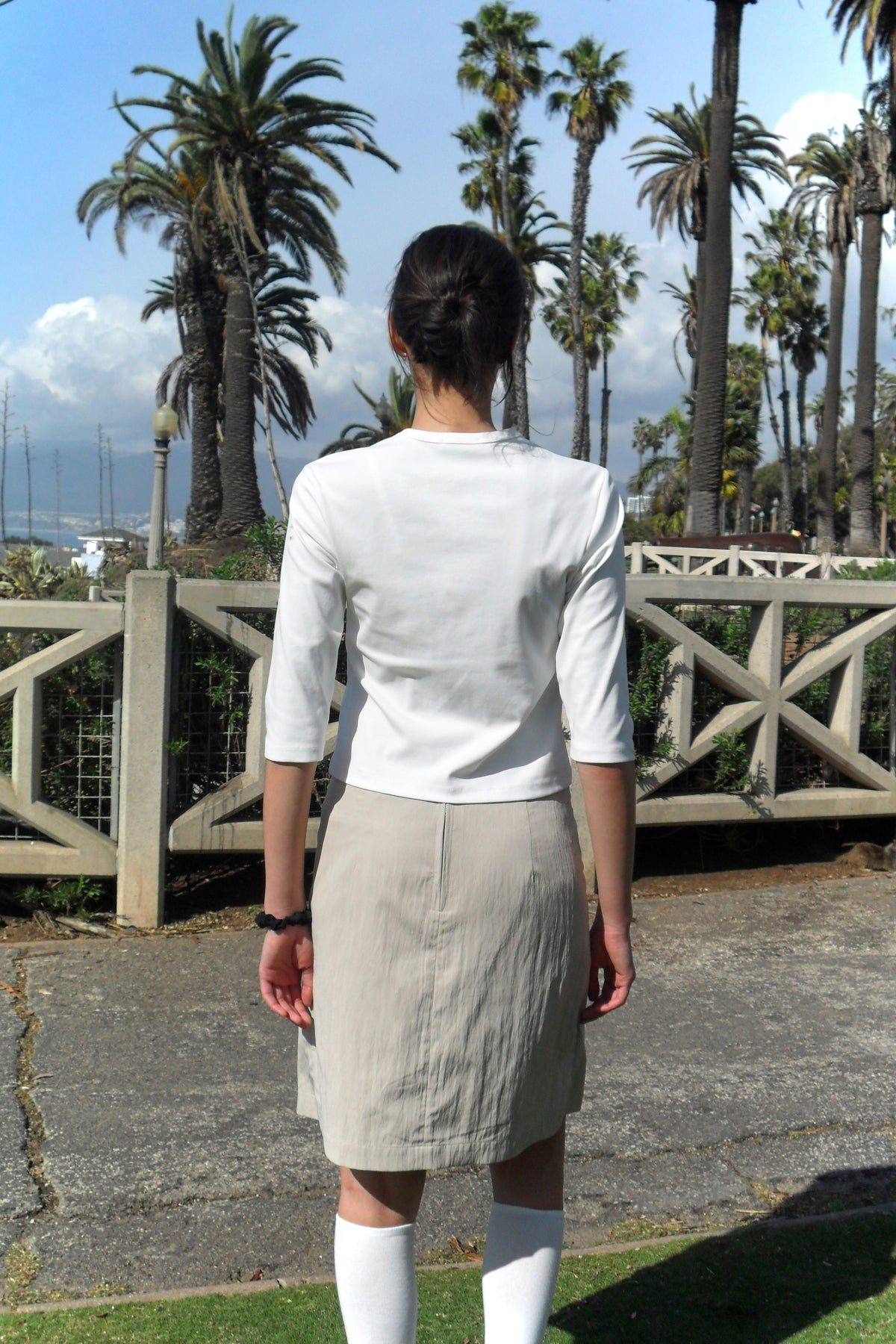 Low Classic Soft Nylon Pleated Skirt Beige