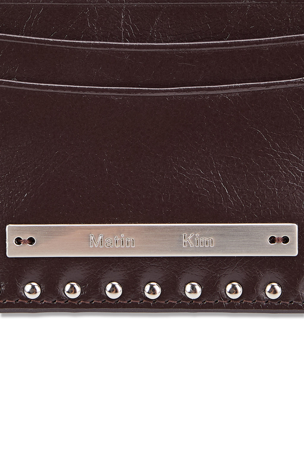Matinkim Matin Kim Western Stud Card Wallet IN Brown