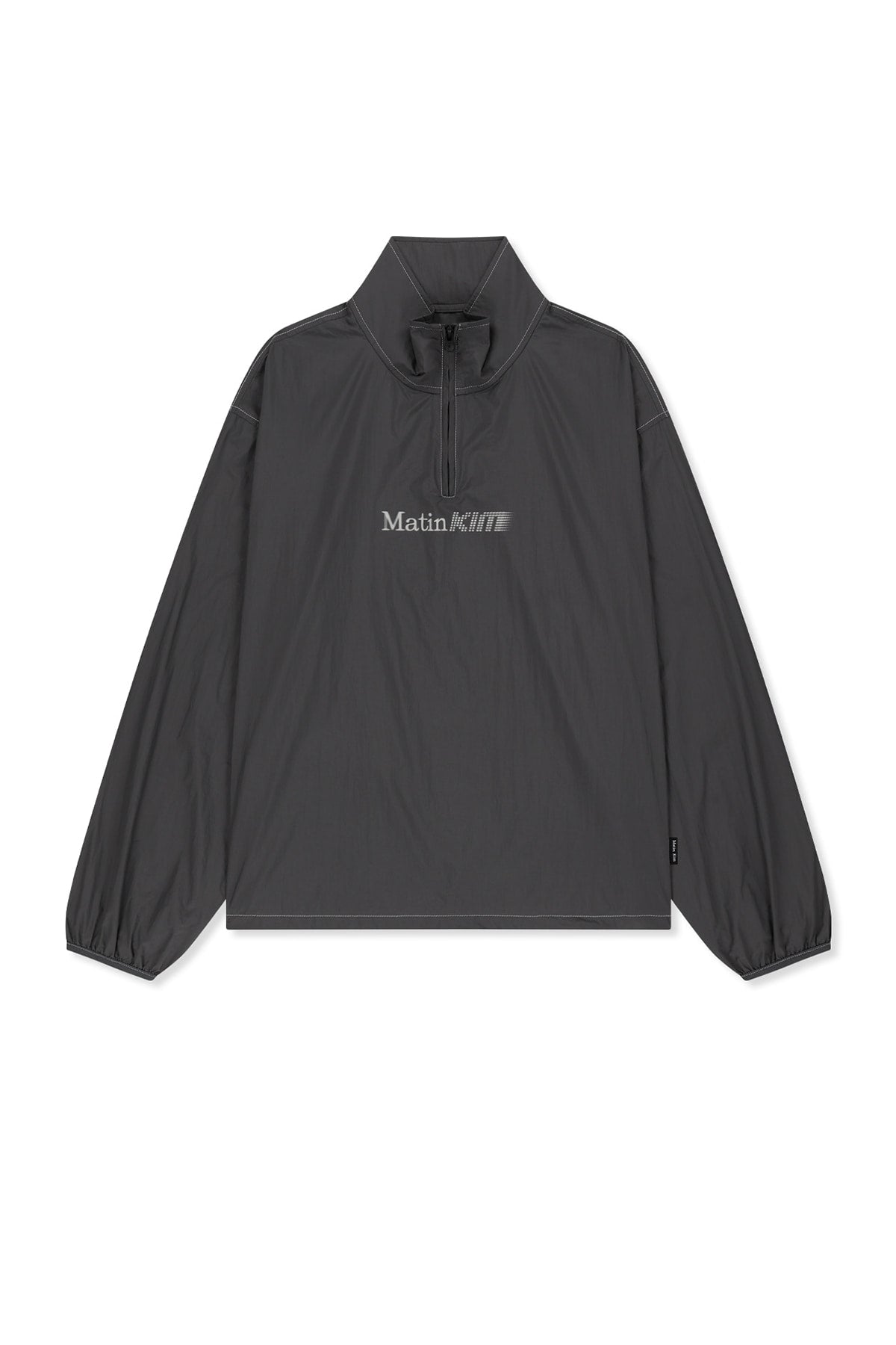 Matinkim Matin Pace Logo Half Zip Top IN Charcoal