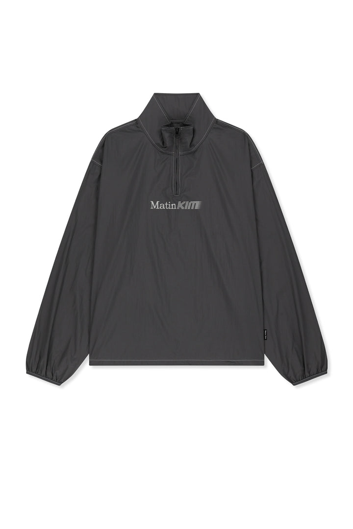 Matinkim Matin Pace Logo Half Zip Top IN Charcoal