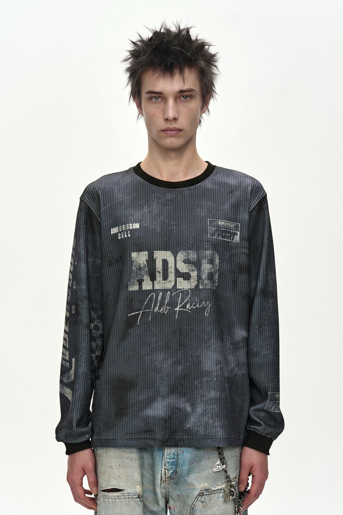 Andersson Bell Racing Printed Waffle Long Sleeve T-Shirt