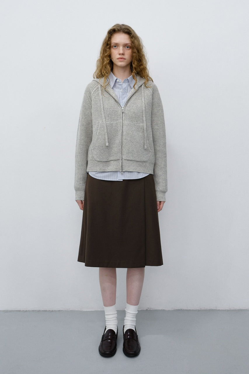 Dunst Pleats Midi Wrap Skirt Brown