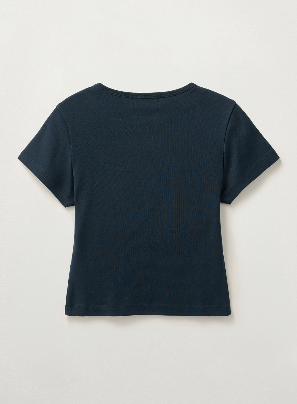 [satur] (W) Bon Voyage Slim Fit Crop T-Shirt - Navy
