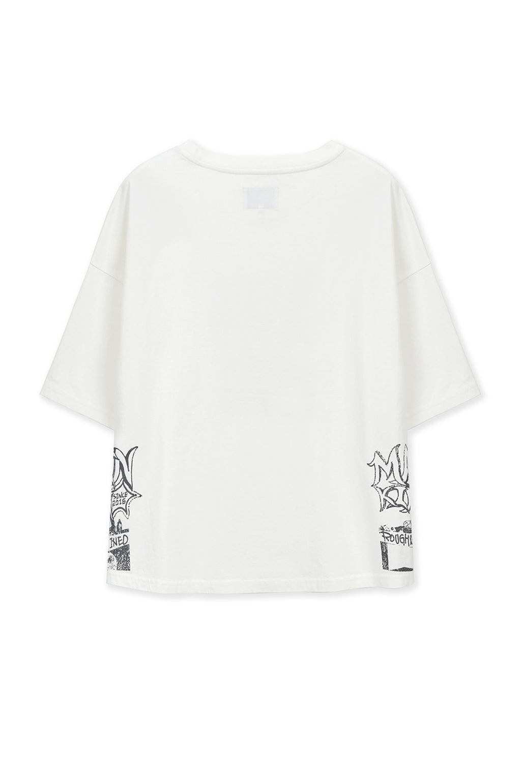 Matinkim Vintage Graffiti Artwork Top IN White