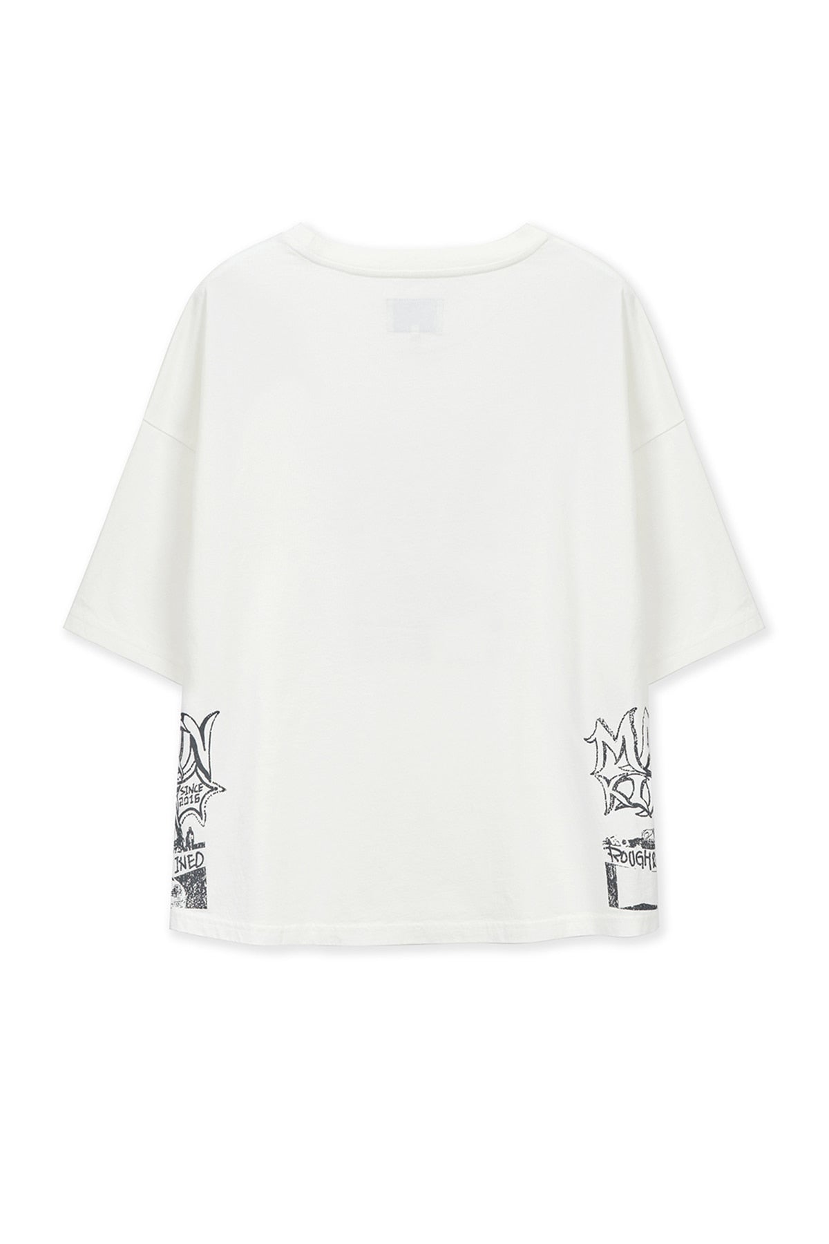 Matinkim Vintage Graffiti Artwork Top IN White
