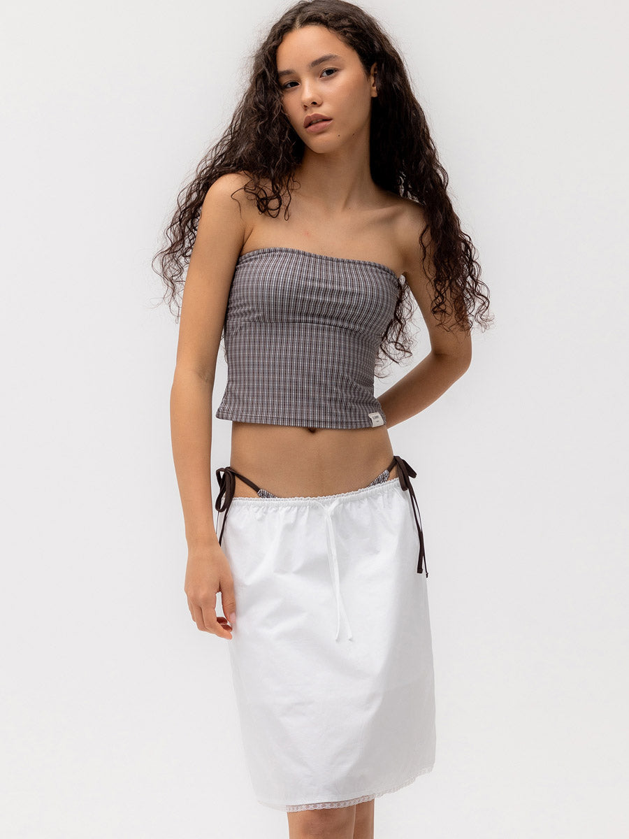 GLOWNY G Gingham Bandeau (Brown)