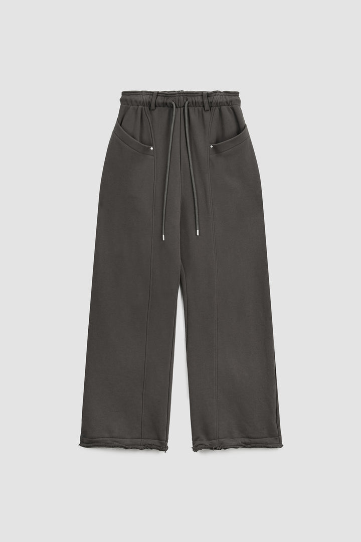 Matinkim Pocket Rivet Loose Fit Sweat Pants IN Charcoal