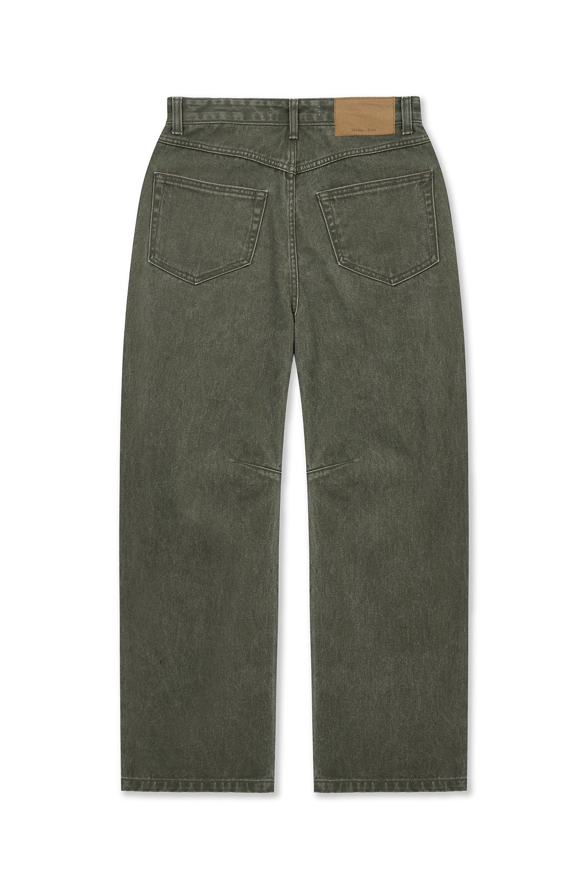 [matinkim] Dart Point Denim Pants IN Khaki