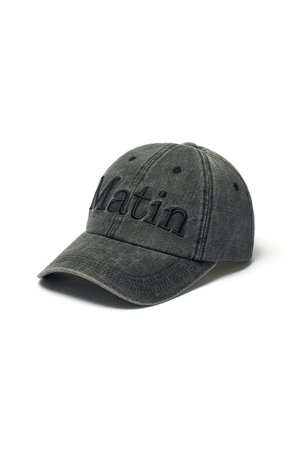 [matinkim] MATIN LOGO WASHED BALL CAP IN BLACK