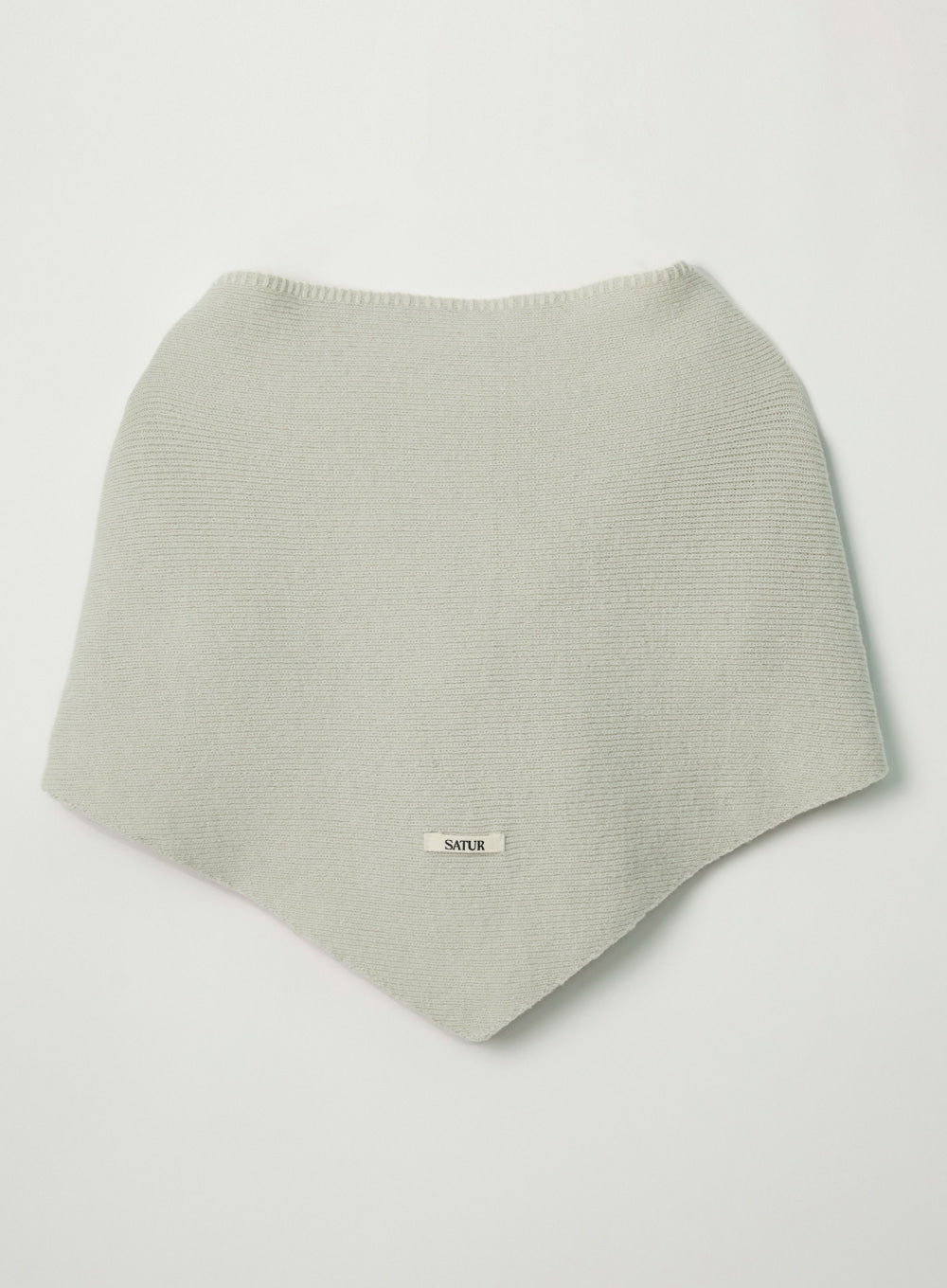 [satur] Knit Shawl Cape - Gray