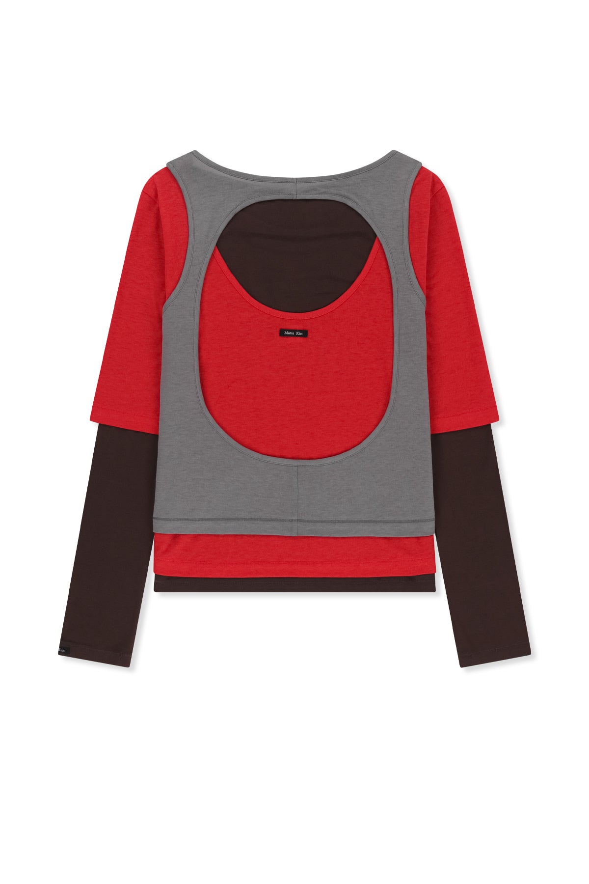 Matinkim Triple Layered Multi Way Top IN Red