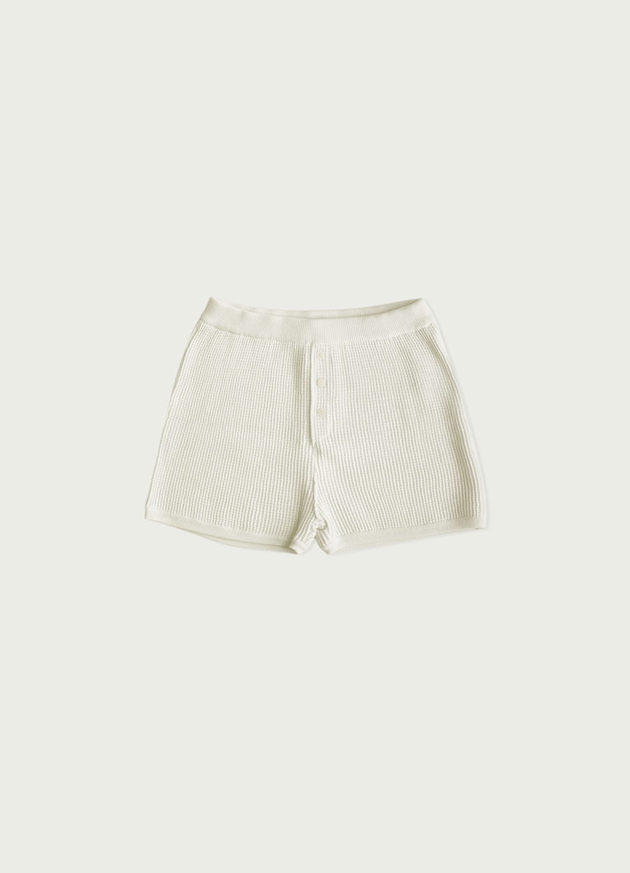 Nothing Written Waffle mini sweat pants (set-up) (Ivory)