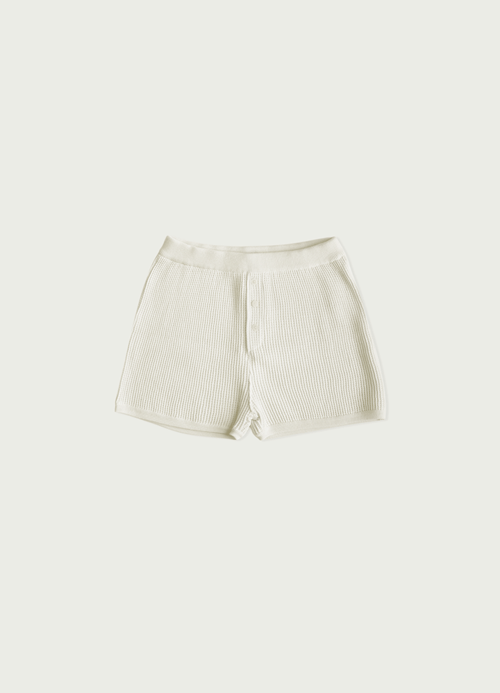 Nothing Written Waffle mini sweat pants (set-up) (Ivory)