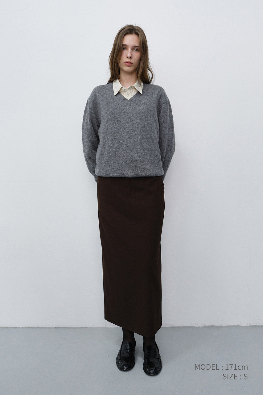Dunst H-Line Long Skirt Brown