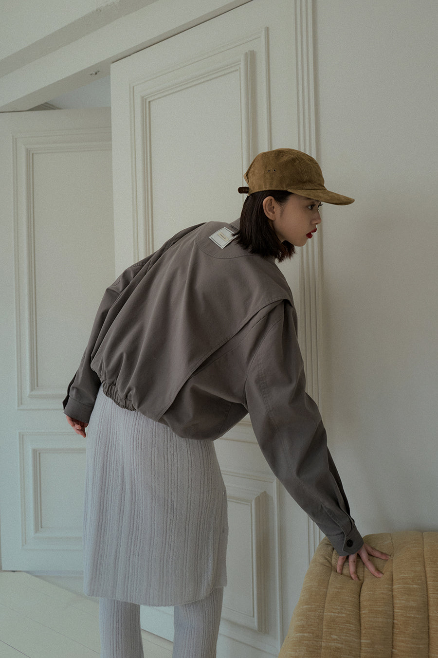 Overdueflair Soft Cotton Blouson Charcoal