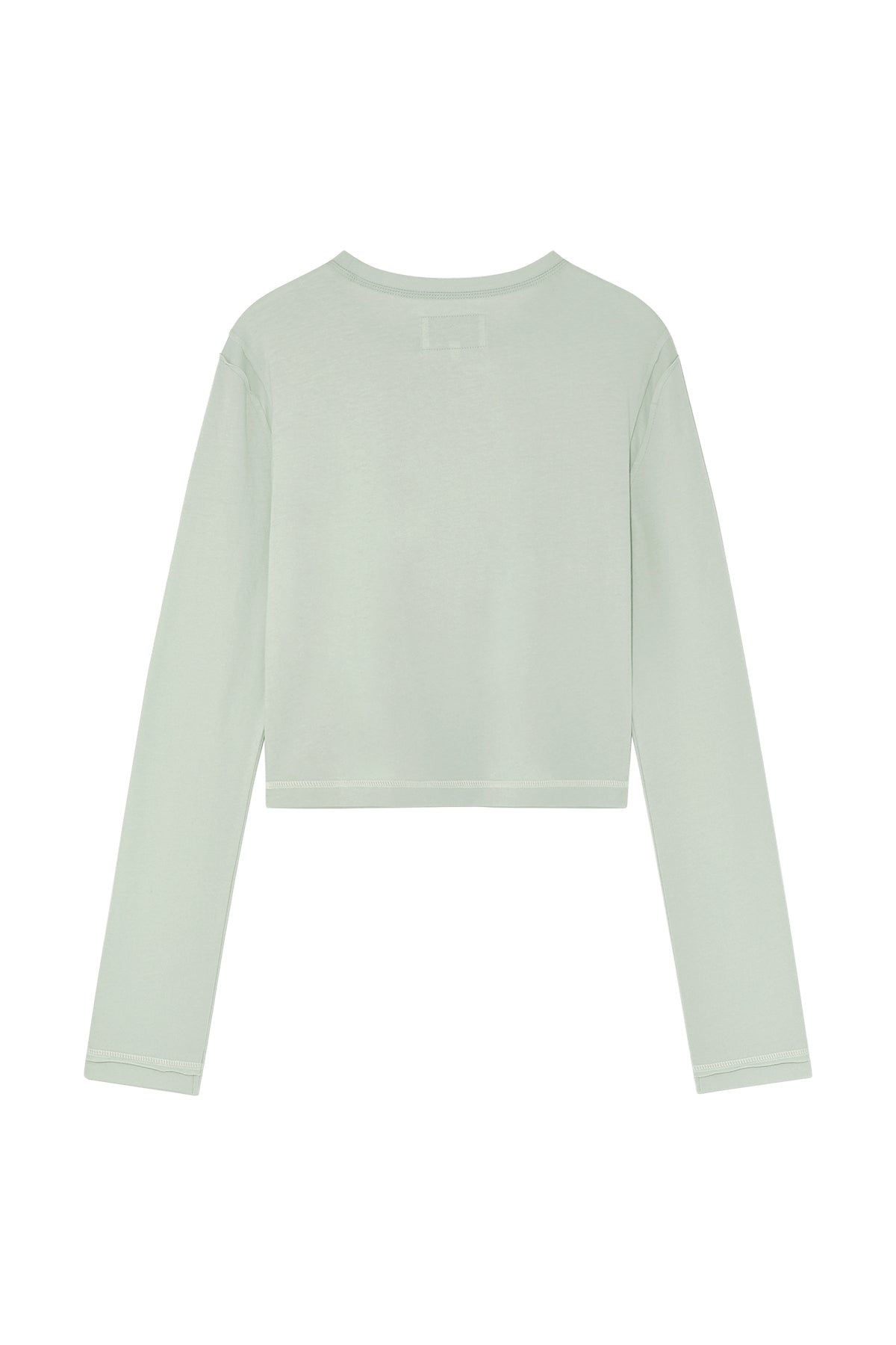 [matinkim] CUT LINE DETAIL LONG SLEEVE LOGO TOP IN MINT