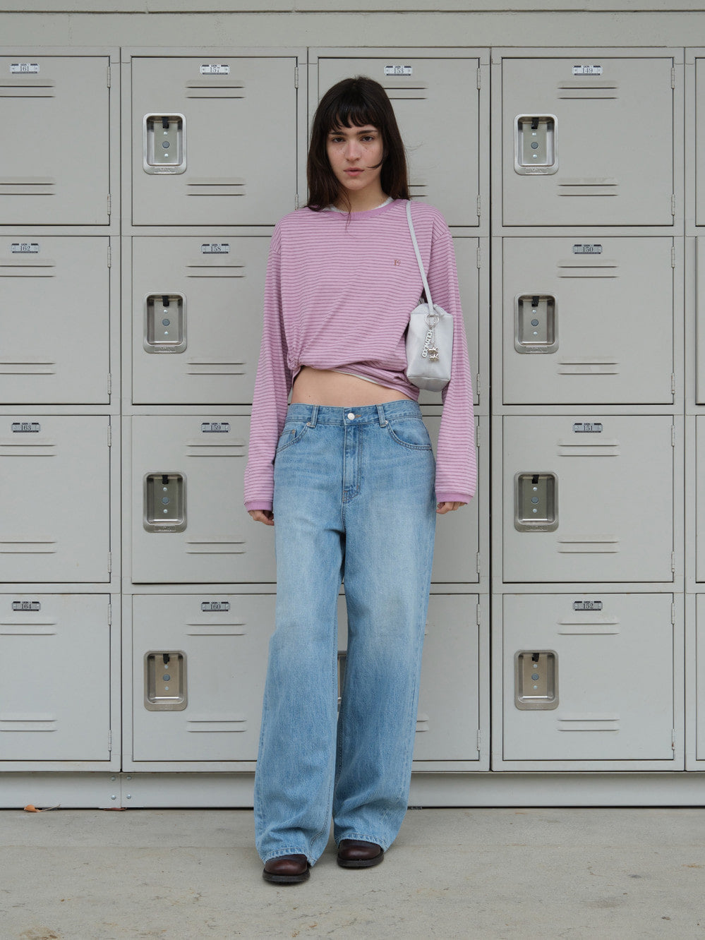 Low Classic Striped Regular-Fit Tee Pink