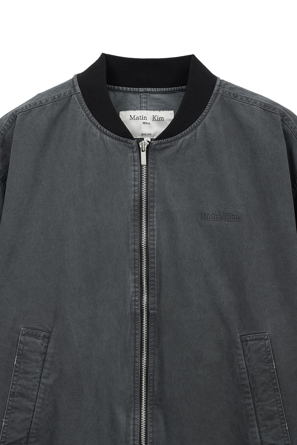 Matinkim Vintage Washed Back Logo Jumper IN Charcoal