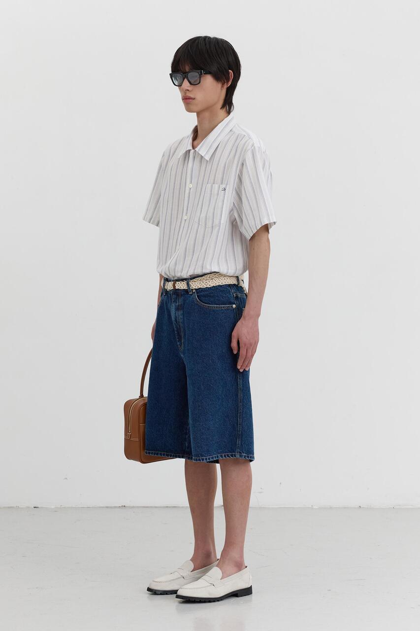 Dunst Bermuda Denim Shorts Classic Blue