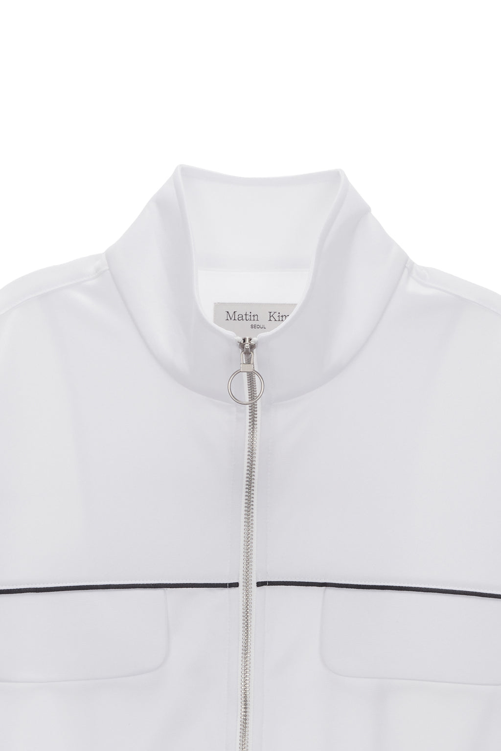 Matinkim Back Logo Point Track Jumper IN White