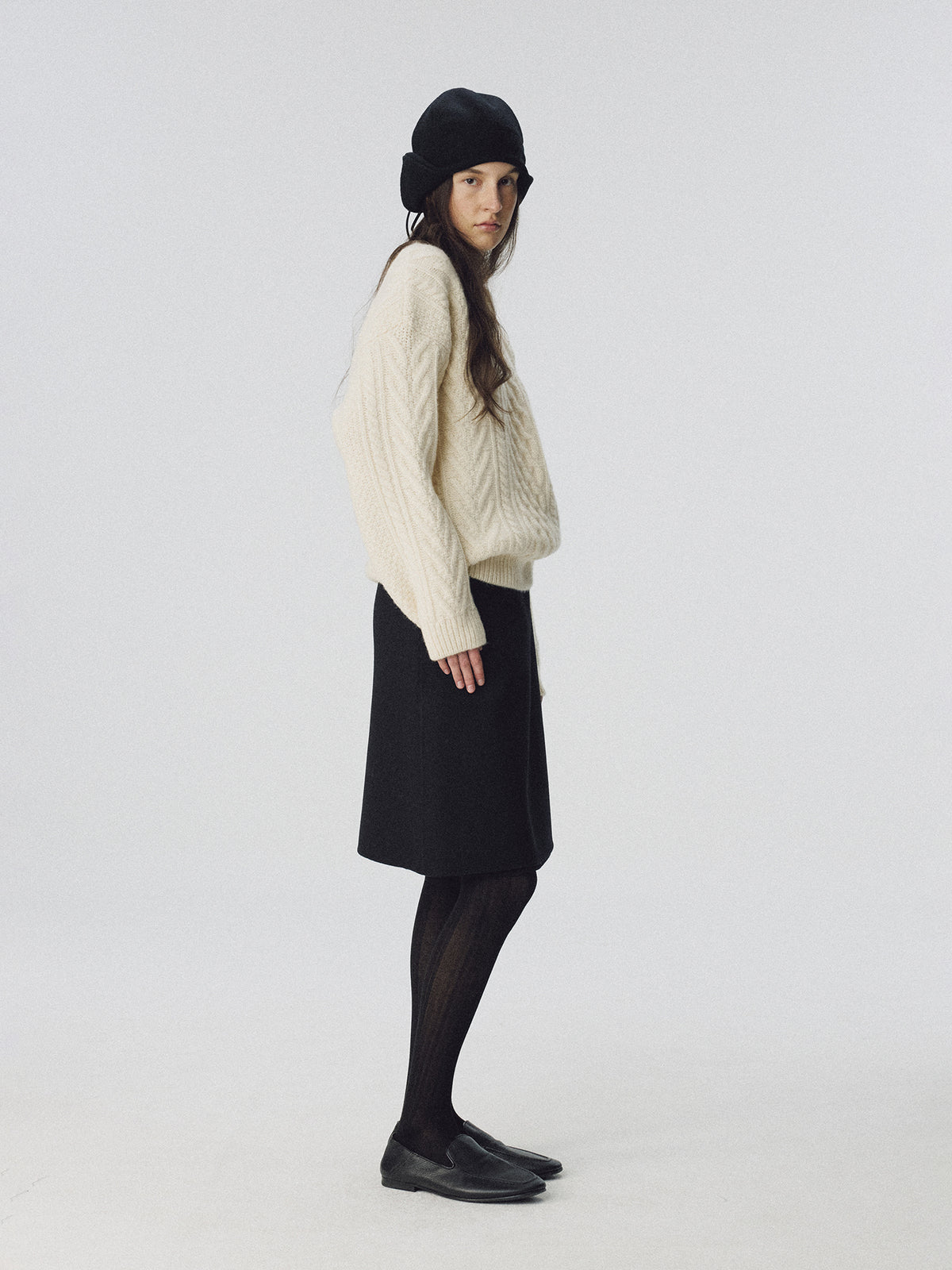 Nothing Written Wool earflap trapper (Black)