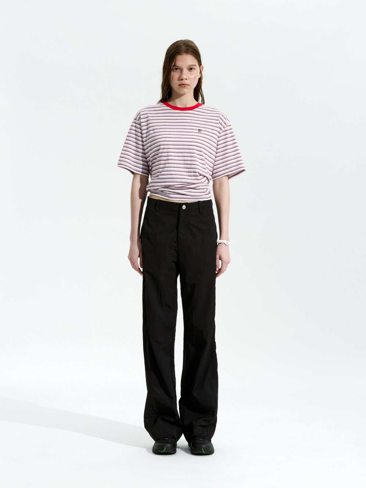 Low Classic Soft Nylon Straight-Fit Pants - Black