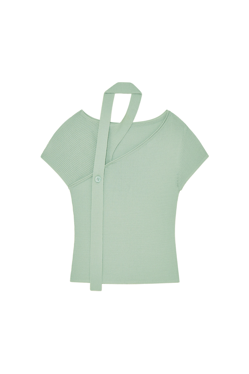 Matinkim Scarf Point Knit Top IN Mint