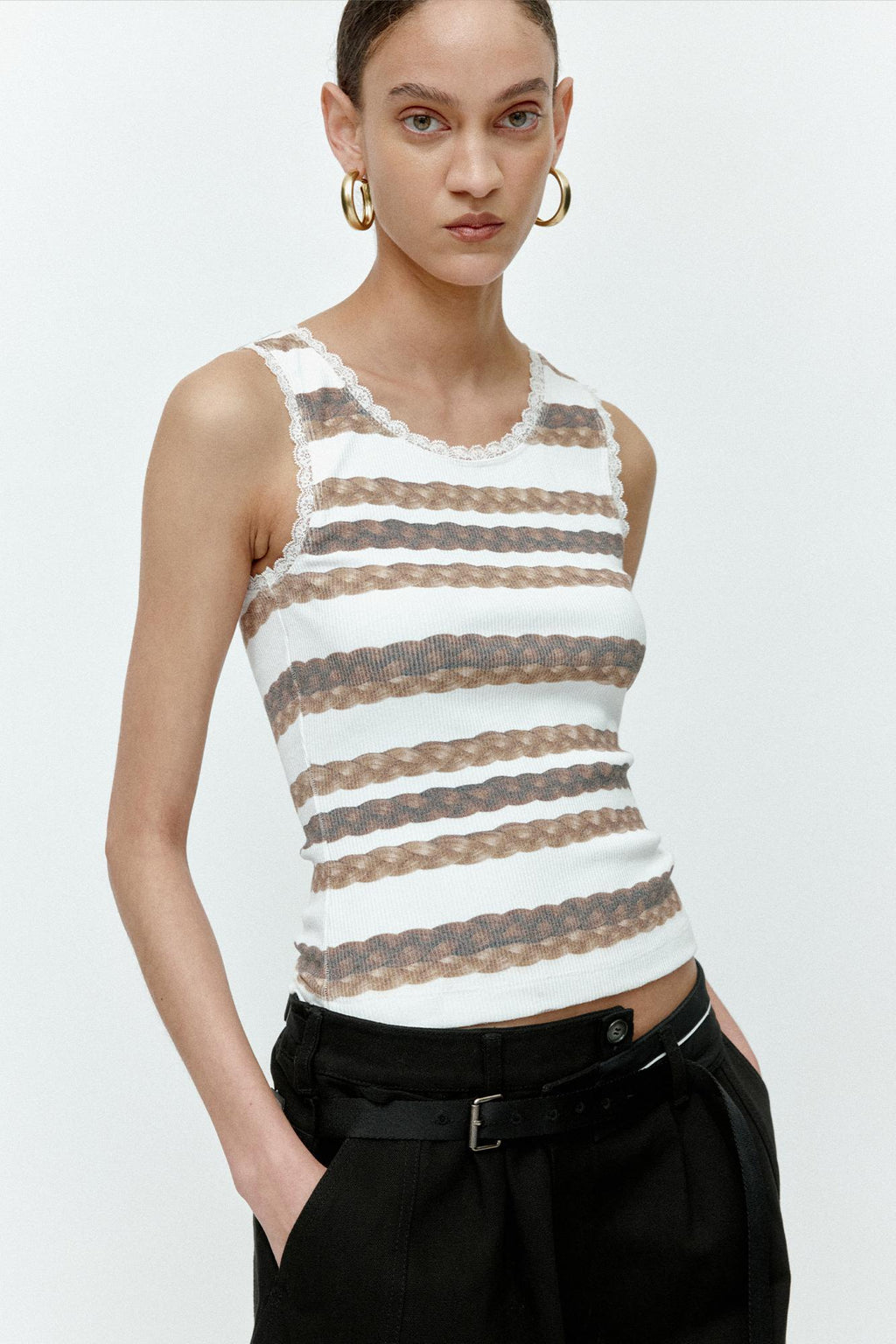 Andersson Bell Hair Braid Stripe Tank Top