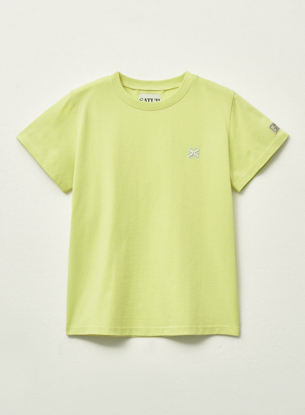 [satur] (W) Classic Small Logo T-Shirt - Neon Yellow
