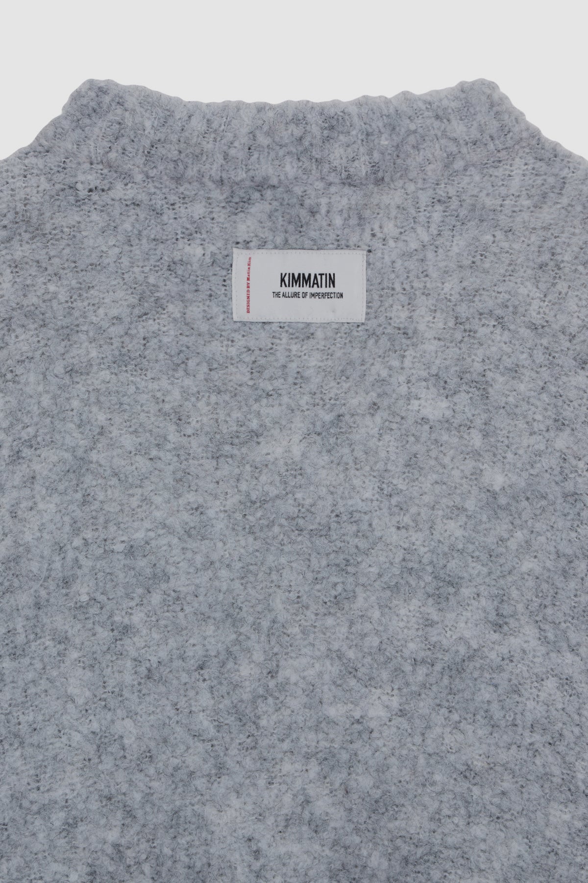 Matinkim Volume Neck Boucle Pullover IN Grey