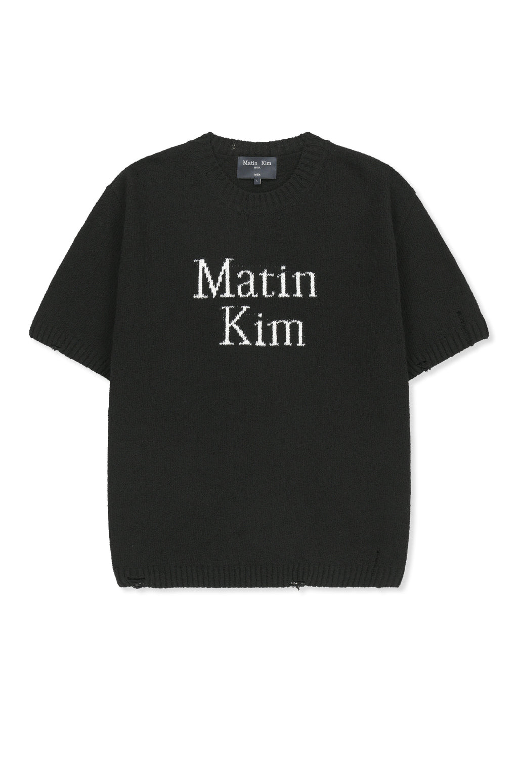 Matinkim Half Sleeve Logo Pullover For Men IN Black
