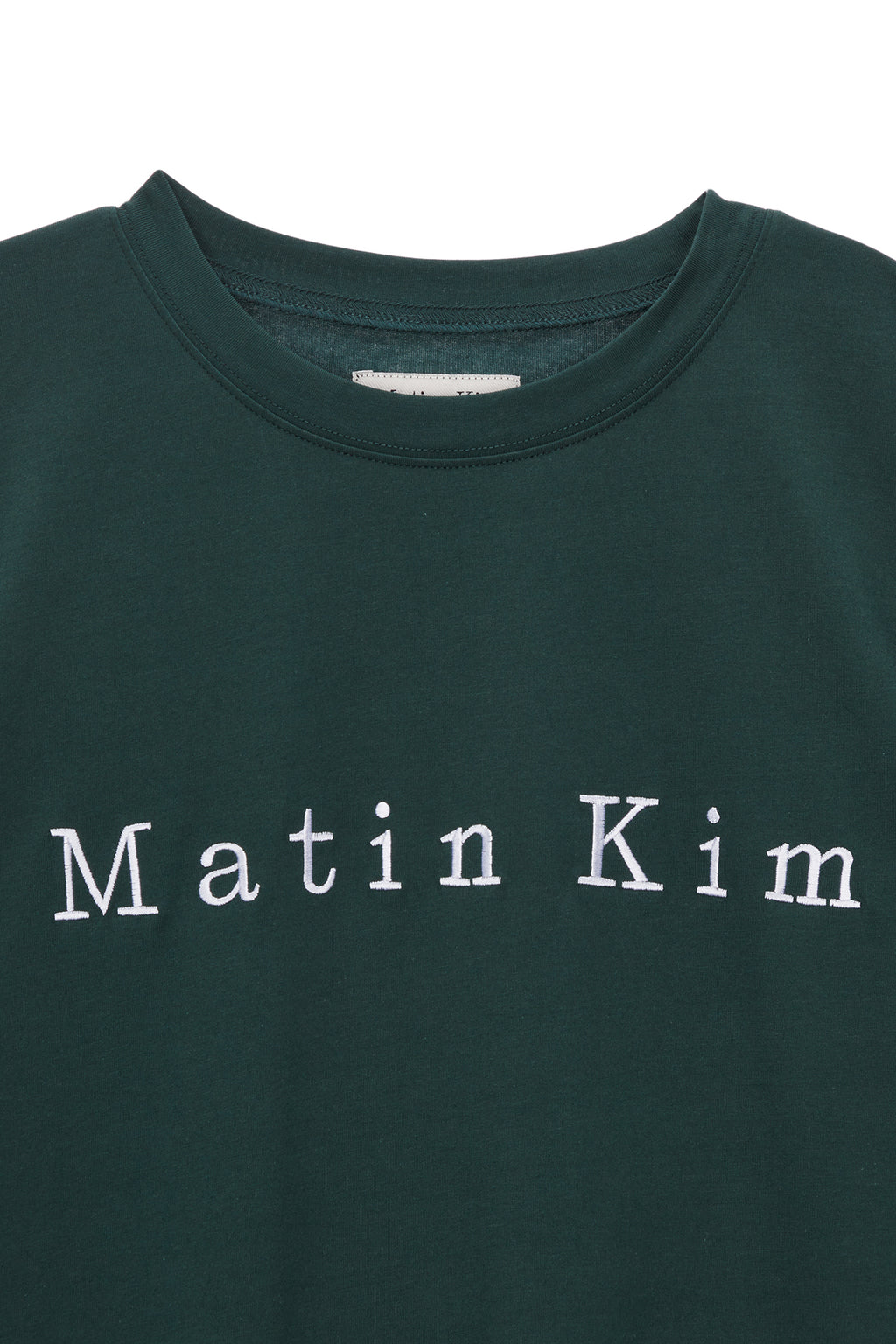 [matinkim] MATIN EMBROIDERY LOGO TOP IN GREEN