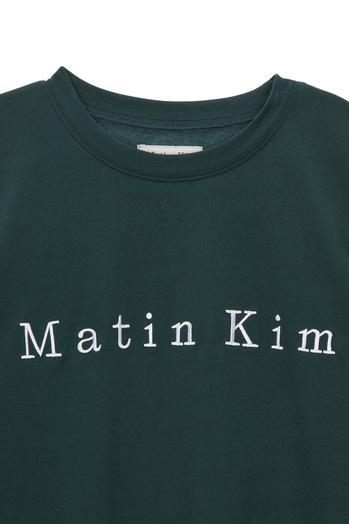 [matinkim] MATIN EMBROIDERY LOGO TOP IN GREEN