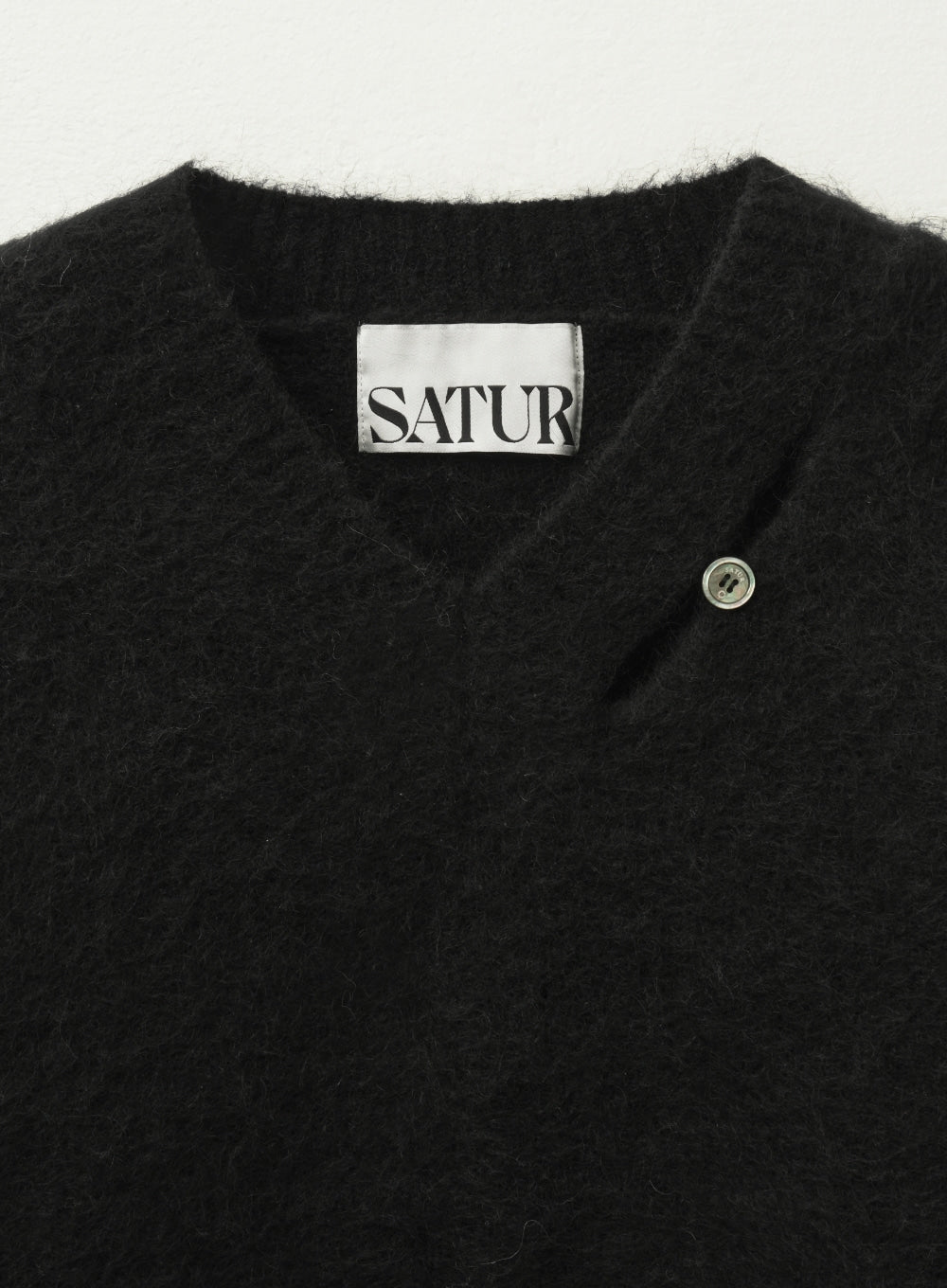 [satur] (W) Essen Two Tone Mohair Blend Knit - Black