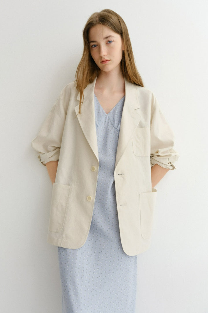 Dunst Unisex Soft Tailored Jacket Cream