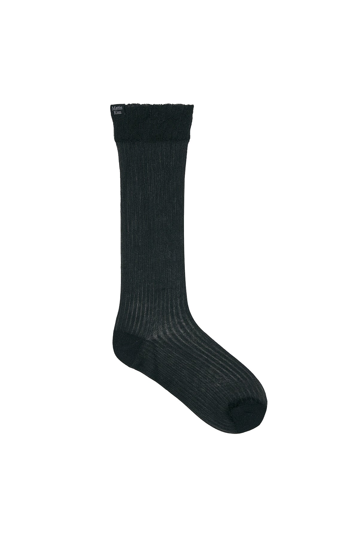 Matinkim Glow Sheer Crew Socks IN Black