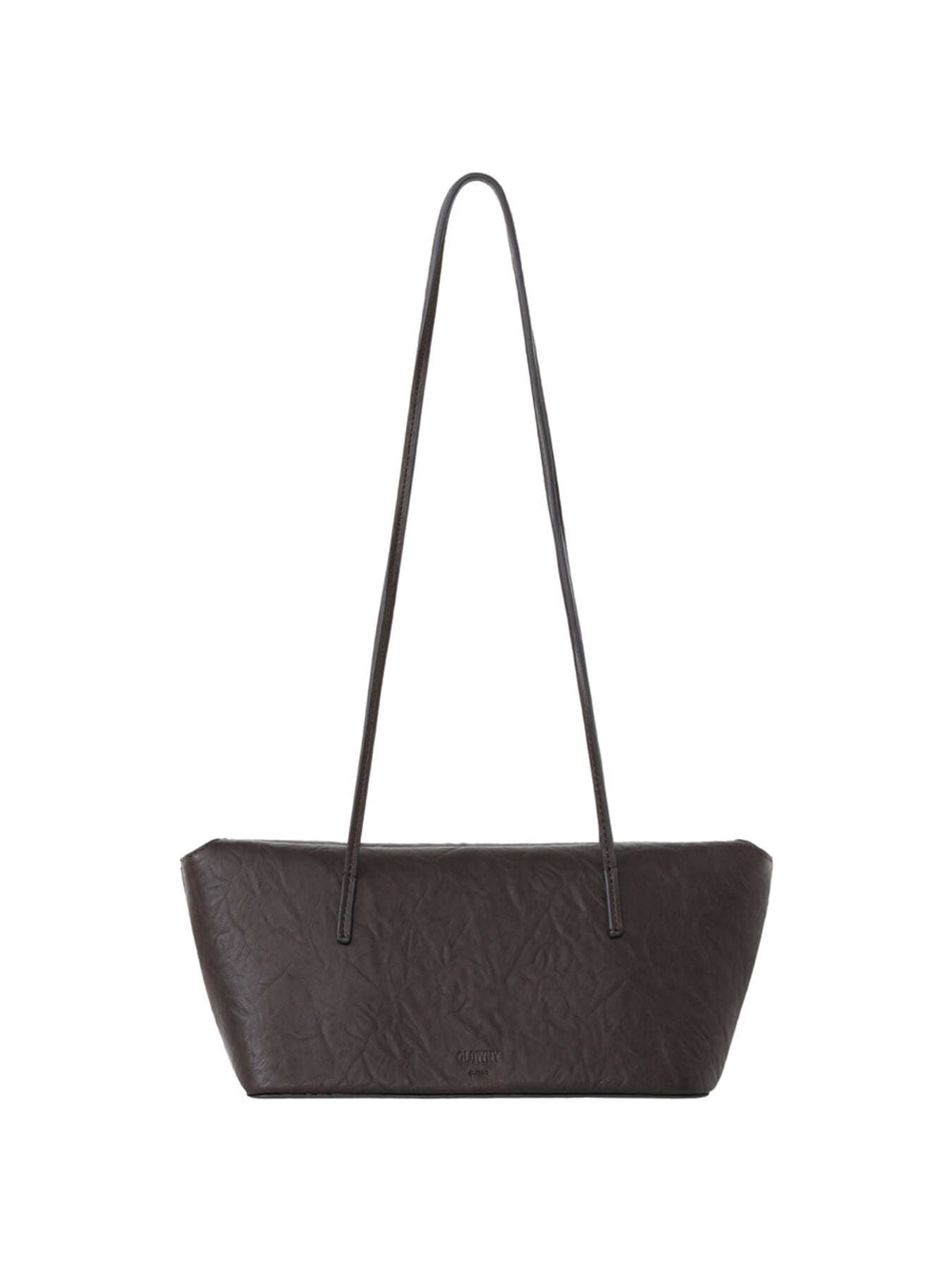 GLOWNY G Wrinkle Leather Shoulder Bag (Brown)