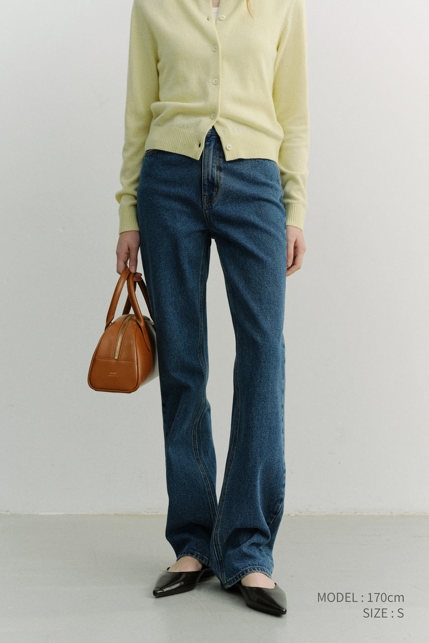 Dunst Essential Semi Boot-Cut Jeans Classic Blue