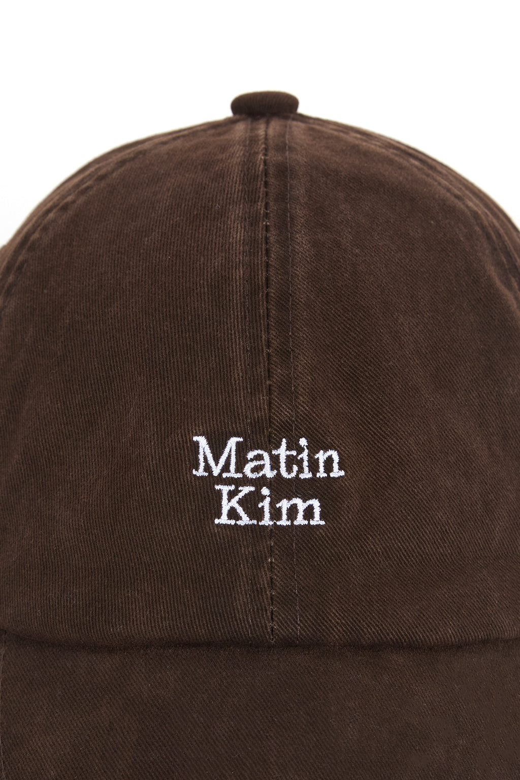 [matinkim] MATIN MINI LOGO BALL CAP IN BROWN