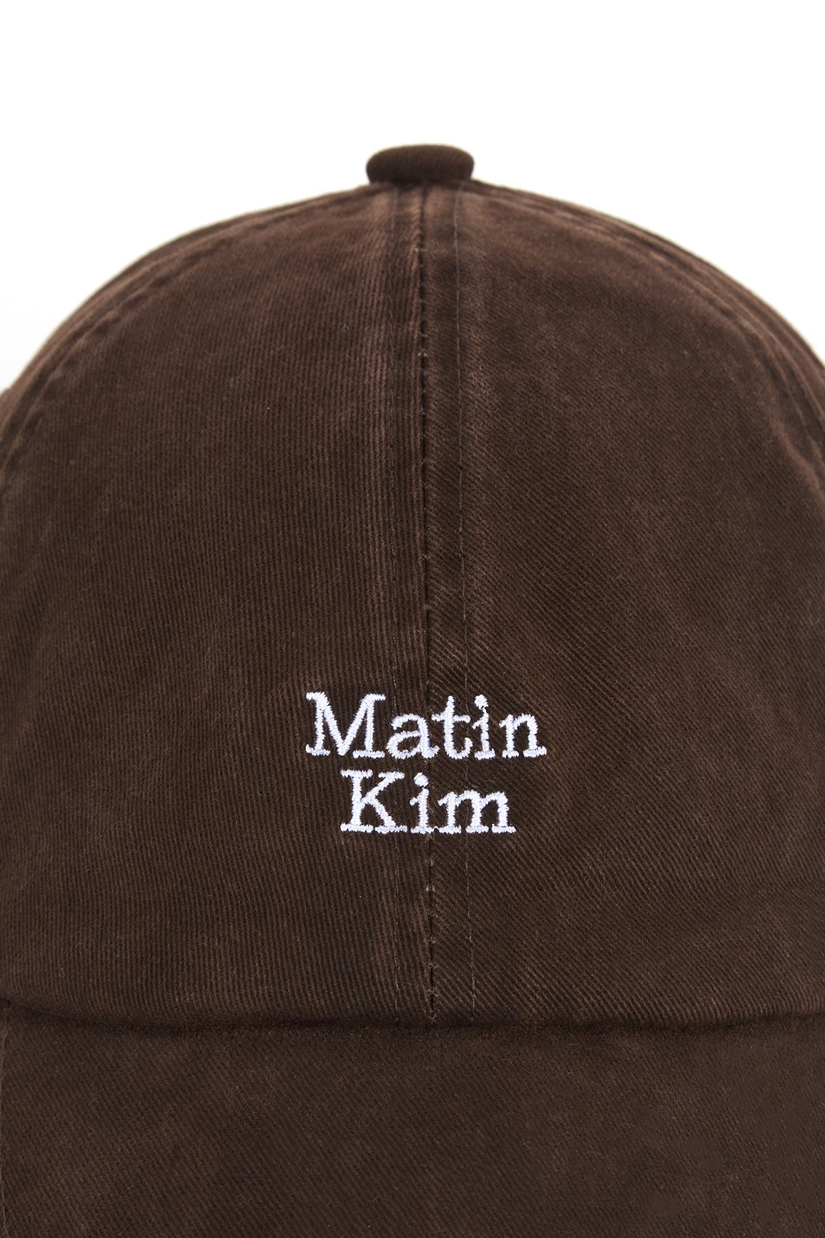 [matinkim] MATIN MINI LOGO BALL CAP IN BROWN